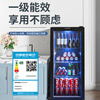 Amoi Ice Bar Freezer European Style Constant Temperature Wine Cabinet Hotel Home Living Room Refrigerator Mini Small Single Door Office Fresh Display Sample Tea Beverage Medicine Cabinet Fully Refrigerated + Blue Light Lamp Level 1 Energy Efficiency 109 Liters