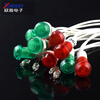Small 220V plastic indicator with line indicator light neon bulb 12v equipment working power supply signal light opening 10M 4mm neon bulb red light (5 pieces)