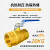 Aimeike Aimeike ZK01-213 brass ball valve double inner wire thickened large flow anti-freeze and anti-crack heating tap water switch valve explosion-proof model DN20 (6 points)