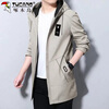 Woodpecker (TUCANO) coat men's autumn and winter casual loose mid-length windbreaker jacket men's hooded Korean top khaki XL