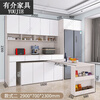 There is a new sideboard dining table integrated small apartment wall-mounted rotatable refrigerator cabinet living room home kitchen storage style 1 2500*700*2300mm