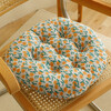 Cotton and linen futon cushion, thickened fabric, round tatami, bay window floor, meditation office chair cushion, meditation cushion, round shape - ethnic style red, about 45cm*45cm (comfortable and thickened version)