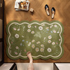 Fan Ye's small fresh bathroom floor mat absorbent foot mat diatom mud bathroom door non-slip mat bathroom shower toilet carpet