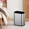GNF7L stainless steel lidless trash can kitchen trash can household bedroom living room kitchen bathroom commercial office hotel indoor and outdoor double bucket SF7-C06 sand silver steel