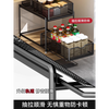 Benwang BW kitchen pull-out storage rack inside the cabinet, layered shelf, double-layer sink, extra-deep drawer basket storage artifact, Yahei three-layer pull-out storage rack-small size