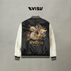 EVISU Fukushen 2025 Autumn Same Trend Logo Embroidered Yokosuka Casual Thickened Jacket for Men and Women Black M