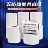 Ruweng waterproof tear-resistant low temperature five-proof thermal label paper PP thermal synthetic label cold storage barcode printing paper sticker fresh cold chain five-proof 60*40*1000 sheets