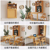 Silan Mengbei wall-mounted folding invisible dining table multi-functional wall-mounted sideboard integrated small household solid wood wall-mounted table wall-mounted dining table (wood color) upgraded multi-function with plug-in storage chair