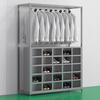 Baigang stainless steel clothes and shoes integrated cabinet dust-free and sterile purification workshop hangers factory workshop laboratory shoe cabinet coat and hat 304 clothes and shoes integrated 12-grid shoe cabinet