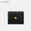 CRTNZO KROEZ Light Luxury Wallet Women's Short 2026 New Coin Purse Women's Card Holder New Year's Valentine's Day Birthday Gift Practical Black - Light Luxury Gift Practical for Girlfriend Wife Girlfriend's Birthday Gift