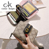 Casa-kupsCK small wallet women's short card holder all-in-one bag women's 2025 new wallet Valentine's Day multi-card slot black 17 card slots