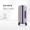 Samsonite suitcase 25-inch trolley case simple large wave suitcase KJ1 lilac purple checked password box