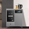 Jiudi tea bar machine for home high-end living room 2025 new tea bar cabinet water dispenser integrated bottom bucket water dispenser cooling and heating all-in-one machine water boiler fully automatic upgraded model - three cabinets white/voice water boiling/with refrigerator + disinfection cabinet hot and cold type