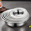 Stainless steel basin food grade 316 thickened flat bottom washbasin household rice basin small iron vegetable basin deepened soup basin extra thick 316 stainless steel basin 18CM weighs about 135g