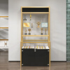 Kington Glass Display Cabinet Certificate of Honor Certificate Trophy Medal Exhibition Cabinet Sample Display Cabinet Product Display Rack Golden L Cabinet 100*40*200cm
