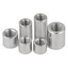 Jinggong extended nut 304 stainless steel cylinder thickening and height welding internal thread round nut column m4m5m6m8m10 M8*50* 12 (2 pieces)