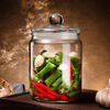 Youguan thickened glass pickle jar household sealed salty pickle jar Sichuan pickle jar chili sauce Laba garlic pickle wine jar 20 catties (pickle sticker + clip + brush)