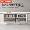Shantou Lincun countertop cabinet kitchen all-in-one simple cabinet economical sink cabinet stove cabinet home rental cabinet 90CM flat style + thickened slate solid wood ecological board