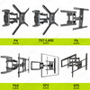 NB (ERGONOMIC) NBP4 TV bracket telescopic rotating P65 TV wall bracket SP5 Jingdian P6 40-75 inches load-bearing 45.5kg
