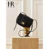 Helena 2025 new saddle bag light luxury women's shoulder bag black.