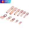 DZYJOT open nose DT copper nose copper connector round hole wire lug cable terminal 30A50A100A10 square mm DT-10mm