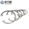 Guwanji 304 stainless steel hole circlip for bearing hole circlip C-type snap ring inner shaft buckle GB893 national standard 10 (50 pieces) 304 material