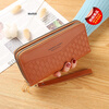 Weiltili 2024 New Women's Wallet Long Large Capacity Double Zipper Hand Wallet Women's Double Layer Clutch Bag Wallet Bag Dark Pink