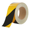 Quxing black and yellow reflective stickers twill warning tape reflective strips 5cm long 45.7 meters safety warning isolation marking ground stickers