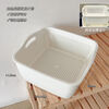 GUIG Double-layer Drainage Home Kitchen Vegetable Washing Thick Plastic Basket Artifact Fruit Cleaning Storage Fruit Plate Washing Basket Square Dabai Double-layer Thickened