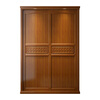 Lanxuan new Chinese style solid wood sliding door wardrobe household simple modern large capacity storage cabinet thickened board bedroom large wardrobe 1.2 meters sliding door 807