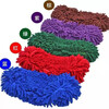 Caterpillar mop, chenille mop special replacement cloth, thickened caterpillar replacement cloth, elastic band, washable household general purpose, random color, only the cloth head does not have a pole, thickened long-haired cloth cover 38x13cm, two pieces