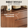 Kang Shiyuan's first hot model solid wood sideboard against the wall integrated rounded corner tea cabinet mid-century style storage cabinet storage cabinet walnut color three drawers double doors 100*40*80