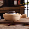 Cantonese-style claypot casserole, commercial high-temperature resistant, dry-cooked, non-cracking, traditional old-fashioned single-handled clay pot, special small casserole, dry-cooked, non-cracking, long-handled casserole - with lid 1000ml