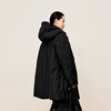 LESS 2024 winter new hooded loose mid-length down jacket 2O0C12740 023 iron gray M