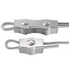 Tianzhuo Hardware 304 stainless steel wire rope single clamp double clamp buckle lock single card double card fixed joint M5M10 double clamp M5 8 pieces suitable for 4mm steel wire rope