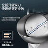 Jingyan manual ice shaver, household small smoothie machine, ice crusher, commercial stall continuous ice machine, hand-cranked hail ice machine, upgraded model - double cover, double knives, adjustable thickness | strengthened motor | double cover splash-proof, upgraded and heightened body | fine ice recommendation | 3 seconds ice crushing