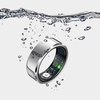 NUIBC smart ring Ring measures blood sugar, blood pressure, heart rate, sleep, blood oxygen, black technology ring, sports steps, circle of friends and relatives, remote care, Huawei, Samsung, Xiaomi, universal, black size 10, finger circumference 62.1mm, recommended 70-75kg