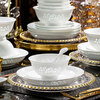 Han Ming high-end Jingdezhen white porcelain exquisite tableware 2025 new dish set household underglaze color housewarming gift