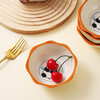 Household underglaze color internet celebrity cute style cream style cute panda polygonal dipping dish small flavor dish 1 pack