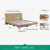 Quanyou Home Modern and simple double bed home master bedroom bed furniture 1.5m x 2m high bed panel bed
