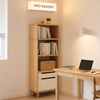 Bookshelf floor-standing storage rack standing cabinet living room corner narrow cabinet book organizer household multi-layer cabinet simple bookcase 40cm pastoral oak color 6 layers