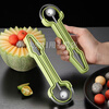Magic Dou Shenghuo stainless steel three-in-one fruit divider, household multi-function ball digger, ball scoop, fruit meat carving tool, upgraded version 1 set, three-in-one fruit carving tool