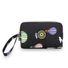 PSVORT cross-border fashion zipper long wallet key bag hand-wrapped fabric coin purse mobile phone bag manufacturer Y5516 black no specifications