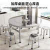 304 stainless steel round dining table folding table round built-in turntable dining table hotel home thickened large round table thickened 304 built-in full color pictures birds singing and flowers fragrant 1.46 meters built-in 1 meter turntable