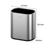 GNF7L stainless steel lidless trash can kitchen trash can household bedroom living room kitchen bathroom commercial office hotel indoor and outdoor double bucket SF7-C06 sand silver steel