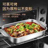 Stainless steel grilled fish plate, toasted bread plate, barbecue crayfish plate, dry pot rectangular tray, vegetable plate, boiled fish, grilled fish plate, large deep version 40*24.5*8cm
