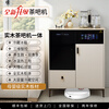 Meijia Meiju Tea Bar Machine 2025 Cream Style Fully Automatic Solid Wood Tea Bar Machine All-in-One Cabinet Water Dispenser Disinfection Home High-end Living Room 2025 New Sideboard Cooling and Hot Two Cabinet Milk White Refrigerator Model (Temperature as Low as Around 5) Cooling and Heating Type
