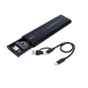 NVme solid state drive box m2 mobile hard drive box M.2 NGFF dual protocol USB3.1 box sata external shell frosted silver screw-free model NVME/SATA dual protocol +3.15