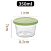 Meikejie pickle sealed jar glass preservation box high-looking storage box refrigerator preservation jar side vegetable kimchi jar packaging box multi-functional glass packaging jar + green sealing lid 350ML 1 piece