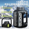 SZTAA water cup large capacity ton barrel high temperature resistant sports kettle men and women portable fitness kettle plastic cup 3000ML+strap+cup brush+straw+tea warehouse